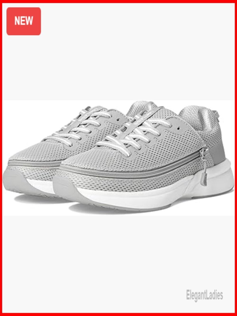 Women's Sneakers with Memory Foam Insole, Zippered Side Closure